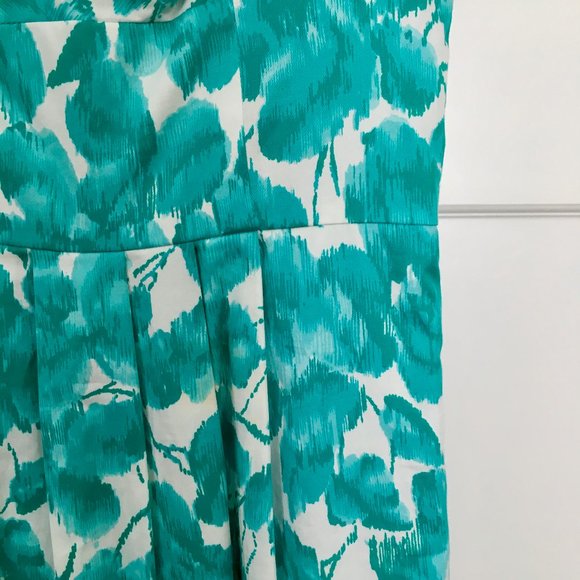 Donna Ricco NY Turquoise Floral Dress 2 Petite EUC - Picture 4 of 9